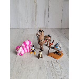 Disney animal character set horse Alice in Wonderland cat chip lion king toy fig